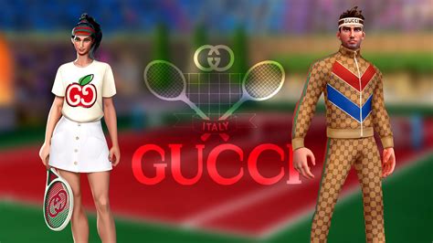 Gucci's digital outfits for Tennis Clash characters 